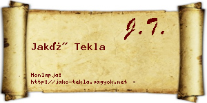 Jakó Tekla névjegykártya